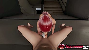 Sexy Big Tits Mahiru Mizuhara 3D Hentai Rule34 - Intense Two Hands Handjob Stroking Service, Sloppy Deepthroat Blowjob Moans and Glory Hole Throat Fuck Swallowing Cum in Uncensored 3D Animation