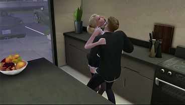 Empregada safada é  fodida pelo chefe em casa. The Sims